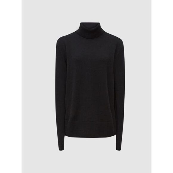 Reiss COLEEN 100% CASHMERE ROLL NECK JUMPER black Large - Picture 3 of 12